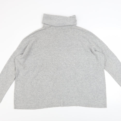Warehouse Women’s Grey Roll Neck Knit Jumper Size 10