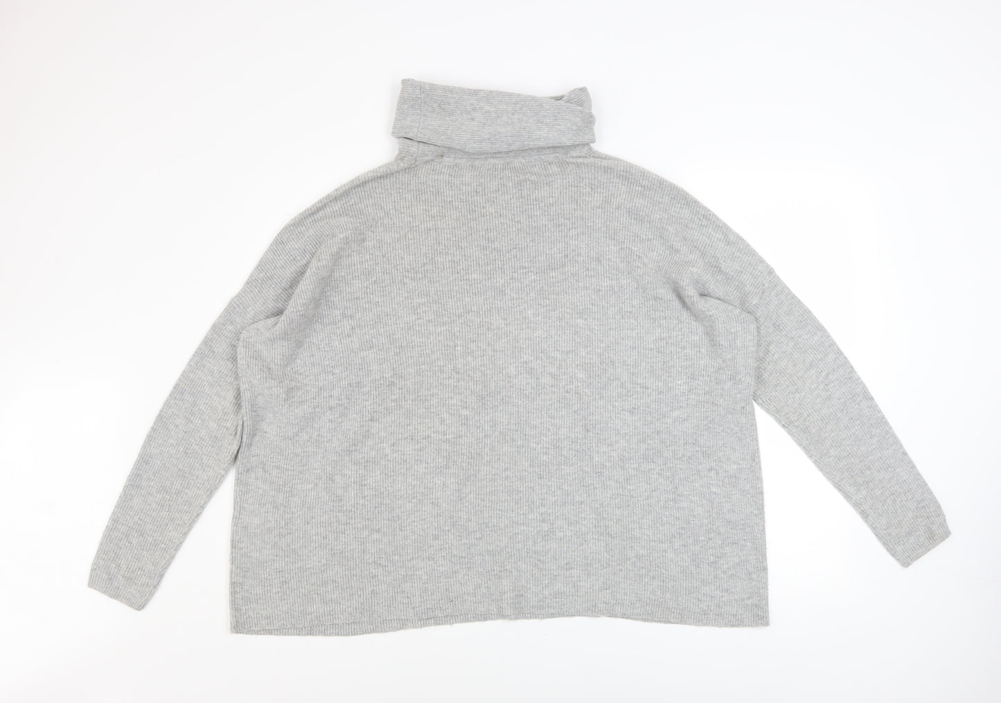 Warehouse Women’s Grey Roll Neck Knit Jumper Size 10