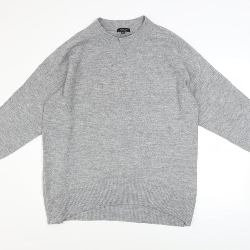 F&F Women’s Grey Long Sleeve Crew Neck Knit Pullover Jumper Size 16