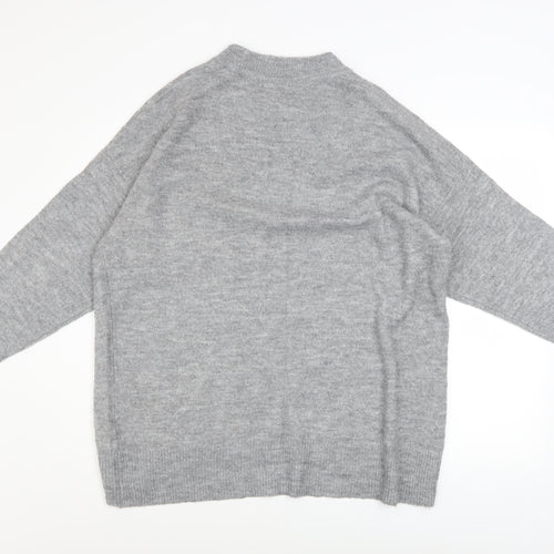 F&F Women’s Grey Long Sleeve Crew Neck Knit Pullover Jumper Size 16