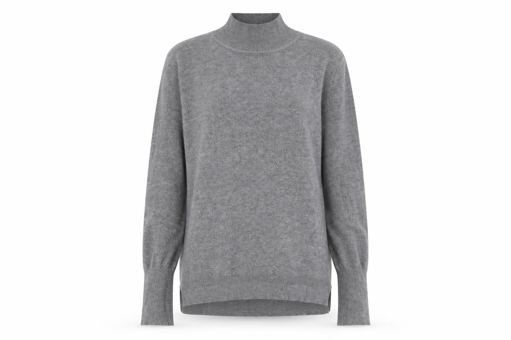 Primark Women’s Grey Mock Neck Lightweight Knit Jumper Size 2XS