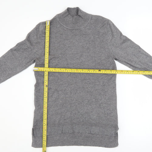 Primark Women’s Grey Mock Neck Lightweight Knit Jumper Size 2XS