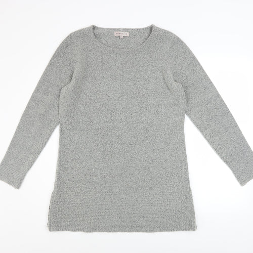 Amaryllis Women's Grey Long Sleeve Pullover Knit Jumper Size L