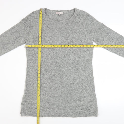 Amaryllis Women's Grey Long Sleeve Pullover Knit Jumper Size L