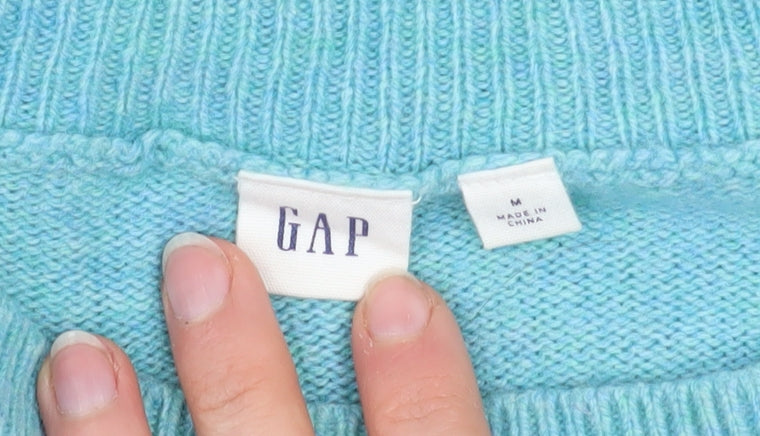 GAP Women’s Blue Crew Neck Wool Blend Knit Jumper Size M