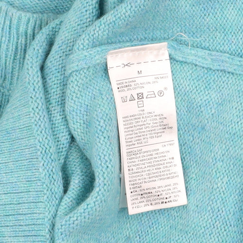 GAP Women’s Blue Crew Neck Wool Blend Knit Jumper Size M
