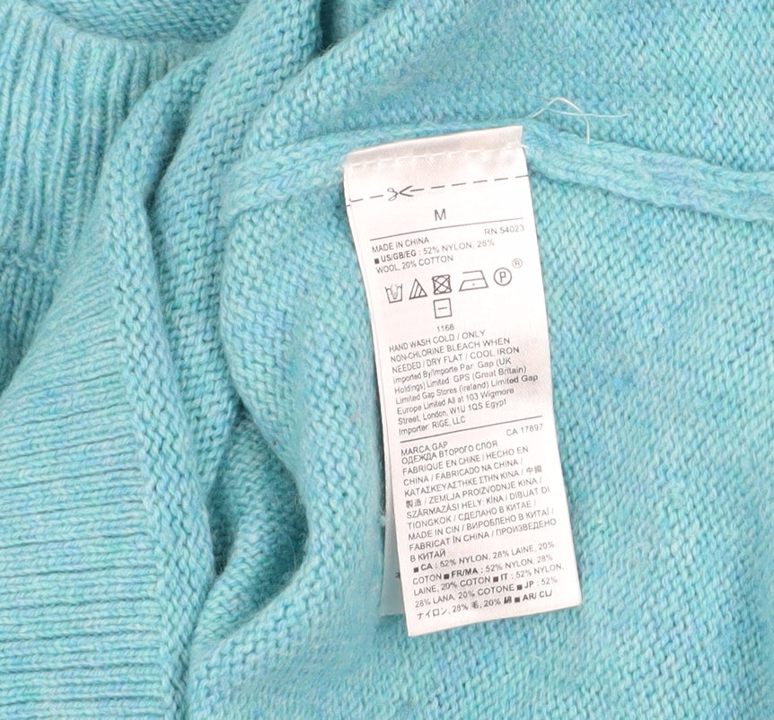 GAP Women’s Blue Crew Neck Wool Blend Knit Jumper Size M
