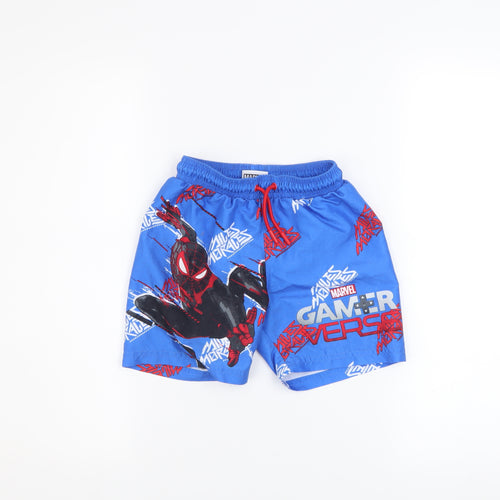 Marvel Boys Blue Spider-Man Swim Shorts 5-6 Years Quick Dry Lined