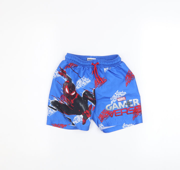 Marvel Boys Blue Spider-Man Swim Shorts 5-6 Years Quick Dry Lined
