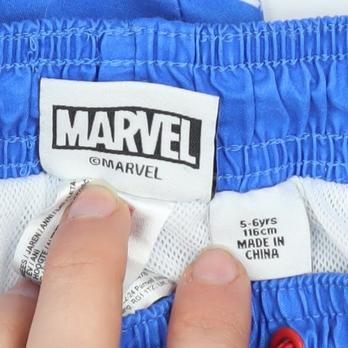 Marvel Boys Blue Spider-Man Swim Shorts 5-6 Years Quick Dry Lined