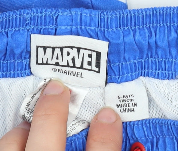 Marvel Boys Blue Spider-Man Swim Shorts 5-6 Years Quick Dry Lined