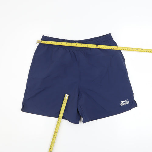 Slazenger Men's Navy Blue Athletic Shorts Size S Lightweight Nylon