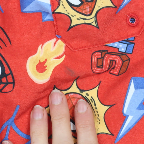 Marks and Spencer Boys Red Spider-Man Swim Shorts 7-8 Years Polyester