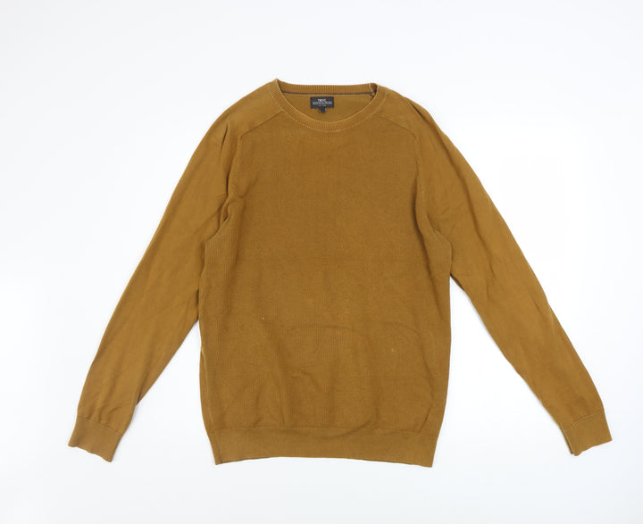 Next Men’s Brown Cotton Blend Crew Neck Jumper Medium