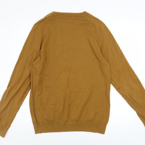 Next Men’s Brown Cotton Blend Crew Neck Jumper Medium