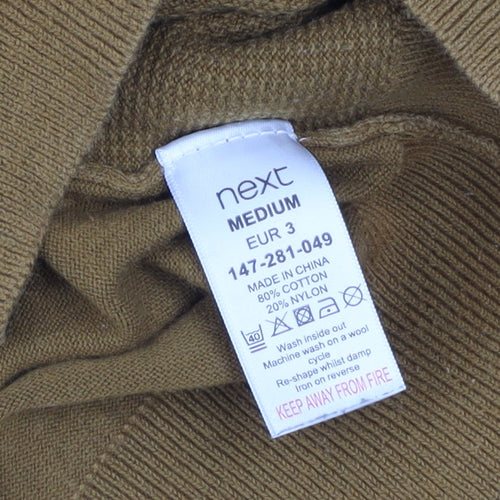 Next Men’s Brown Cotton Blend Crew Neck Jumper Medium