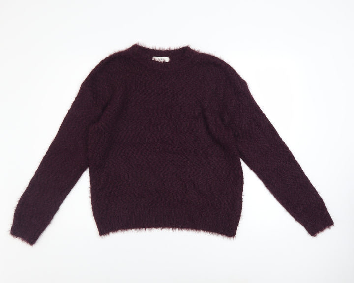 Marks and Spencer Women’s Purple Chunky Knit Pullover Jumper M