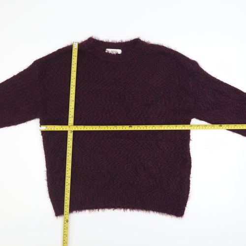 Marks and Spencer Women’s Purple Chunky Knit Pullover Jumper M