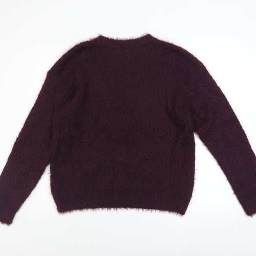 Marks and Spencer Women’s Purple Chunky Knit Pullover Jumper M