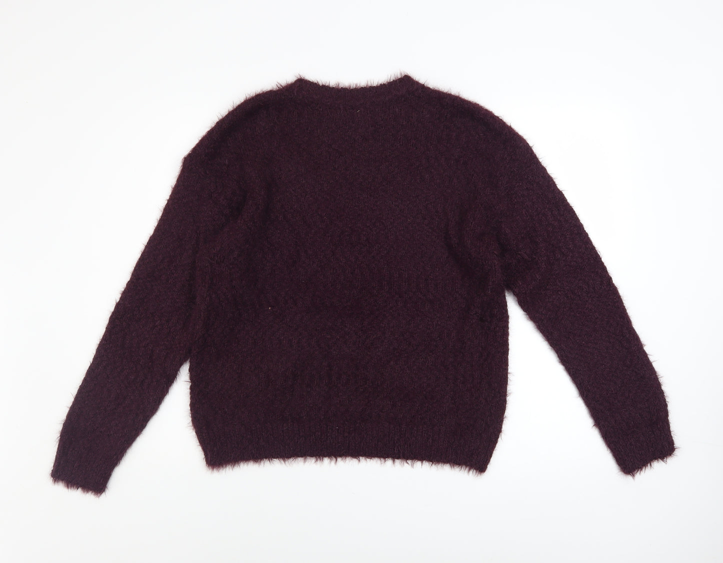 Marks and Spencer Women’s Purple Chunky Knit Pullover Jumper M