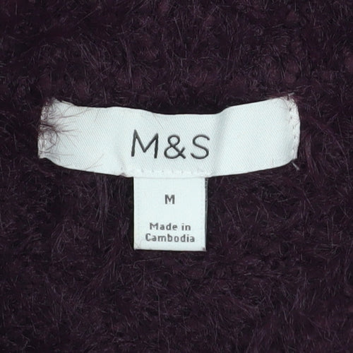 Marks and Spencer Women’s Purple Chunky Knit Pullover Jumper M