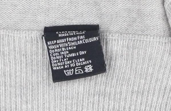 Blakely Men’s Grey 1/4 Zip High Neck Cotton Jumper Size M