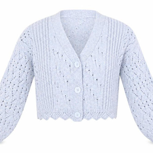 George Women's Blue V-Neck Knit Cardigan Size S (8-10)