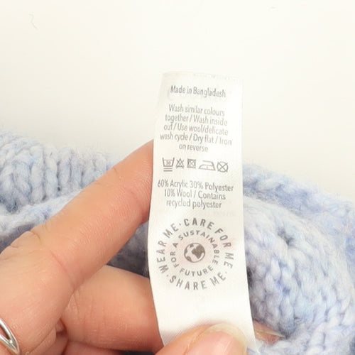George Women's Blue V-Neck Knit Cardigan Size S (8-10)