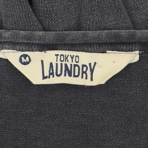 Tokyo Laundry Men's Grey V-Neck Cotton Pullover Jumper M