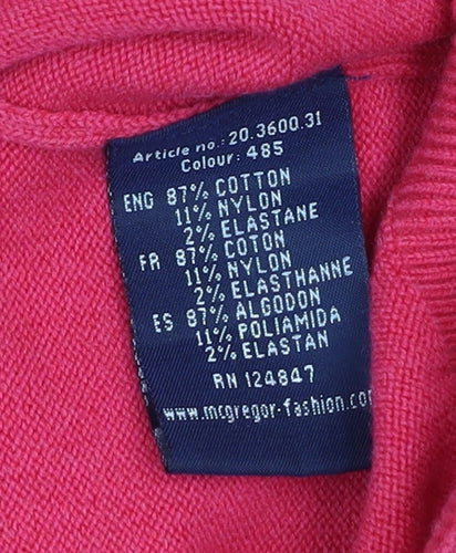 McGregor Men's Red 2XL V-Neck Cotton Blend Jumper