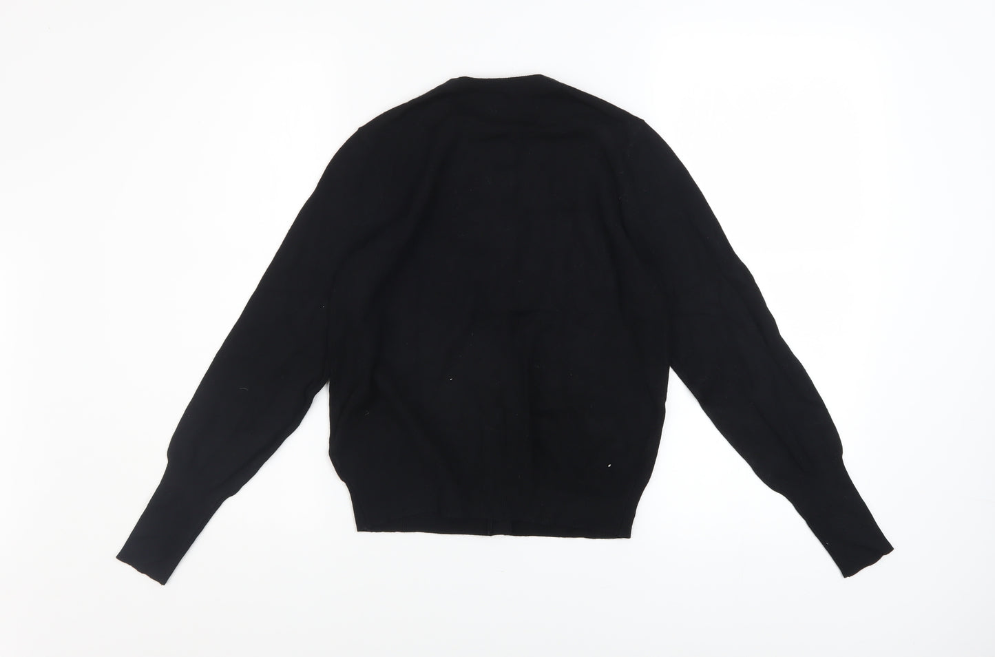 Marks and Spencer Women's Black Crew Neck Cardigan Size 8