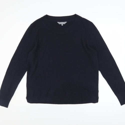 Principles Women's Black Crew Neck Long Sleeve Knit Jumper Size 16