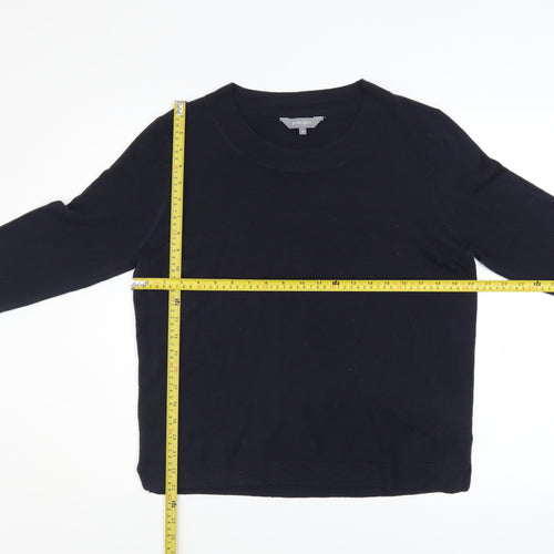Principles Women's Black Crew Neck Long Sleeve Knit Jumper Size 16