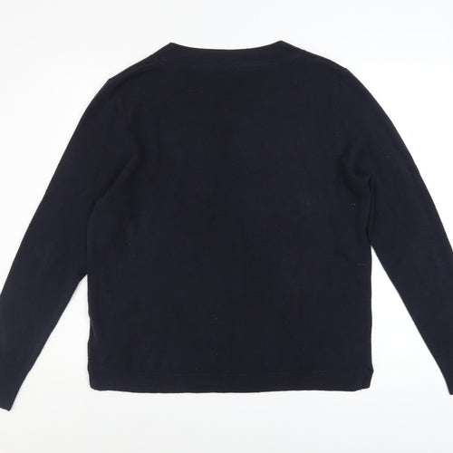 Principles Women's Black Crew Neck Long Sleeve Knit Jumper Size 16