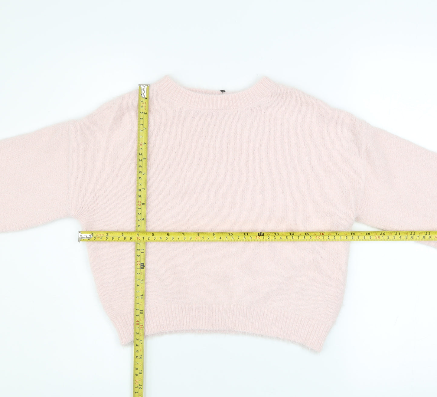 Marks and Spencer Girls Light Pink Pullover Jumper 9-10 Years Soft Knit