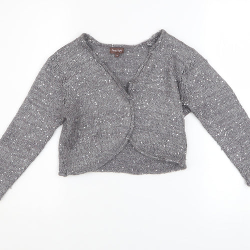 Phase Eight Women's Grey Sequin Knit Cardigan Size 14