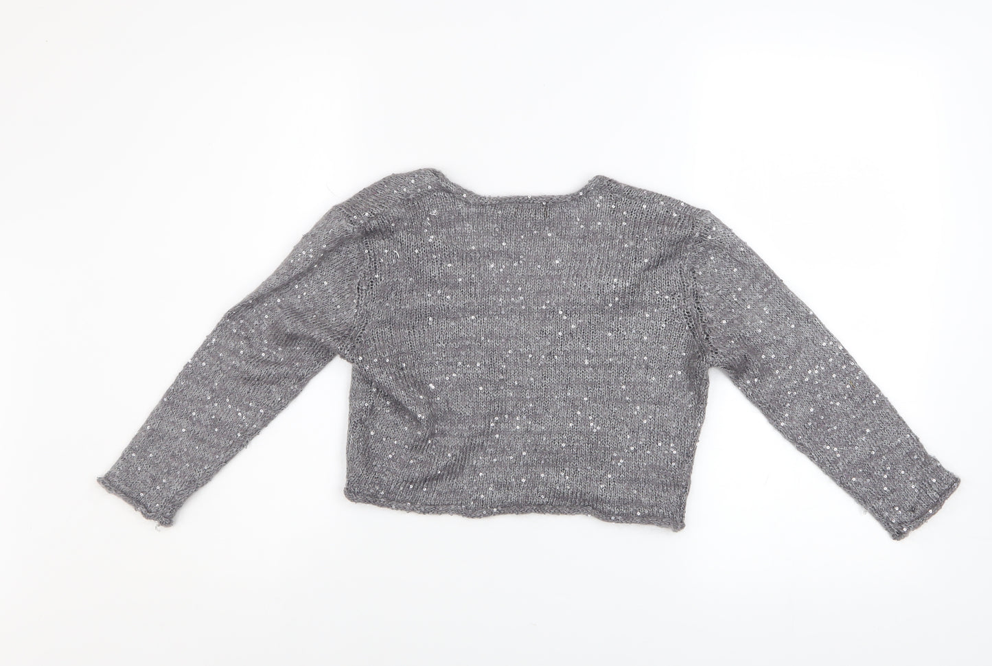 Phase Eight Women's Grey Sequin Knit Cardigan Size 14