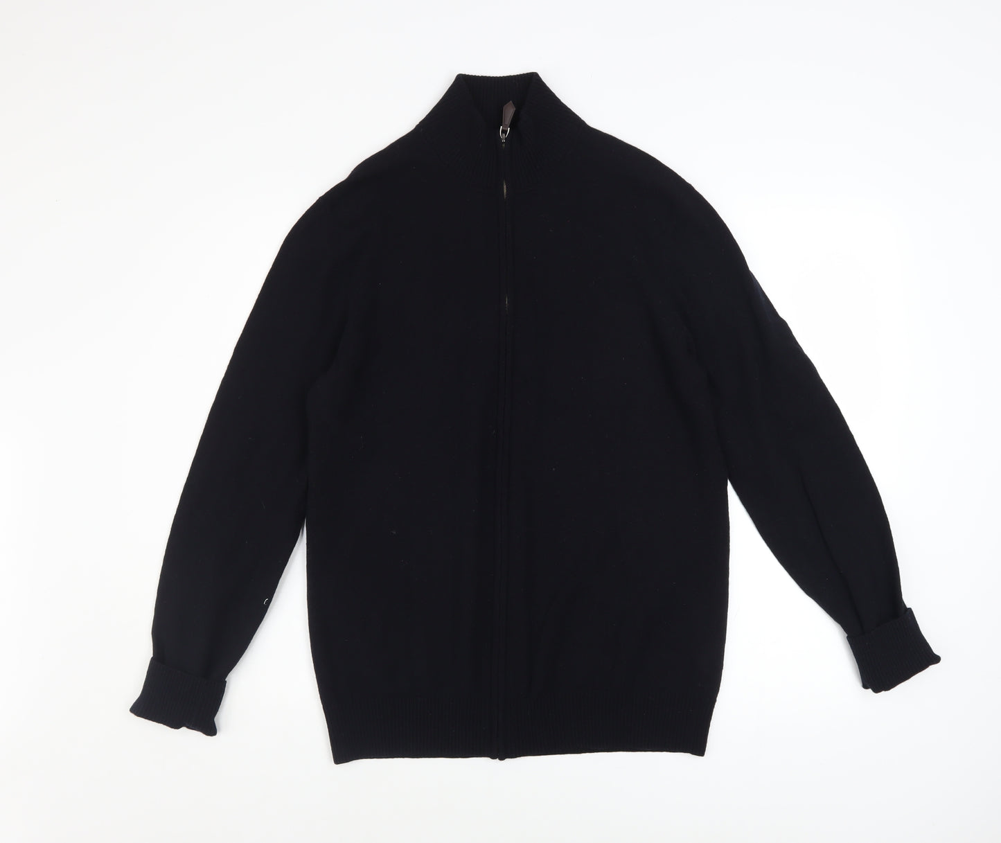 John Partridge Men’s Black Wool Zip Jacket Size L Classic Knit
