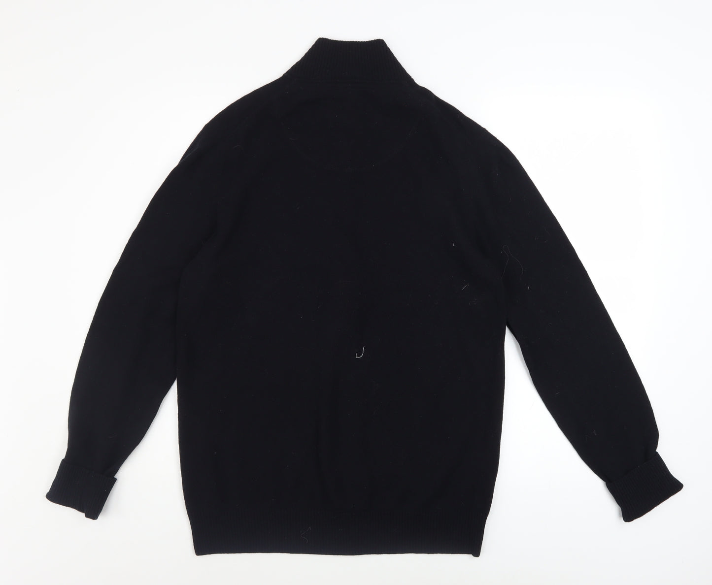 John Partridge Men’s Black Wool Zip Jacket Size L Classic Knit