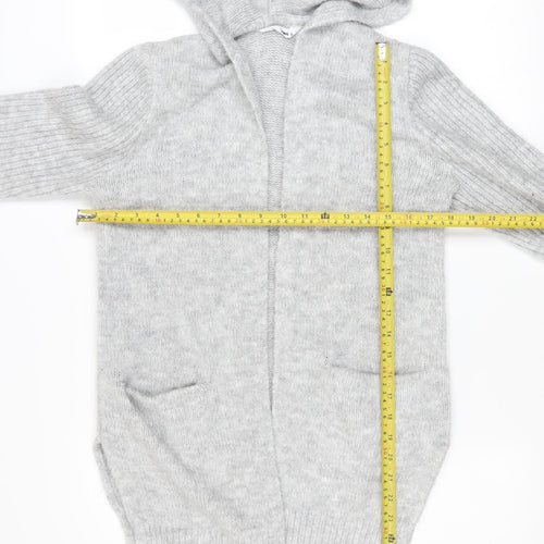 Just Jeans Women’s Grey Hooded Long Sleeve Open Knit Cardigan Size 8