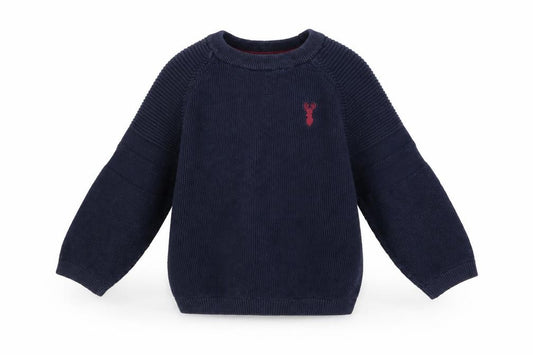 Next Boys Blue Cotton Crew Neck Jumper 3 Years