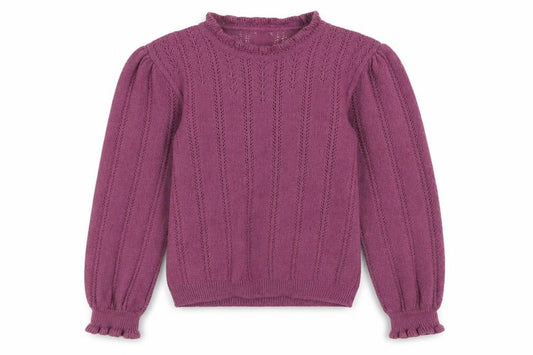 Front view of Next girls’ purple acrylic blend long sleeve jumper 14 years