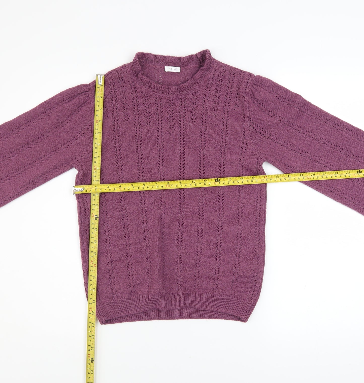 Next Girls Purple Acrylic Blend Long Sleeve Pullover Jumper 14 Years