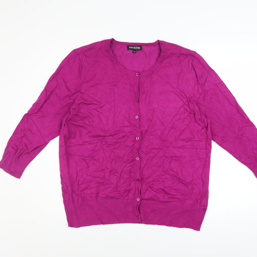 Debenhams Women's Purple Long Sleeve Cardigan Size 18