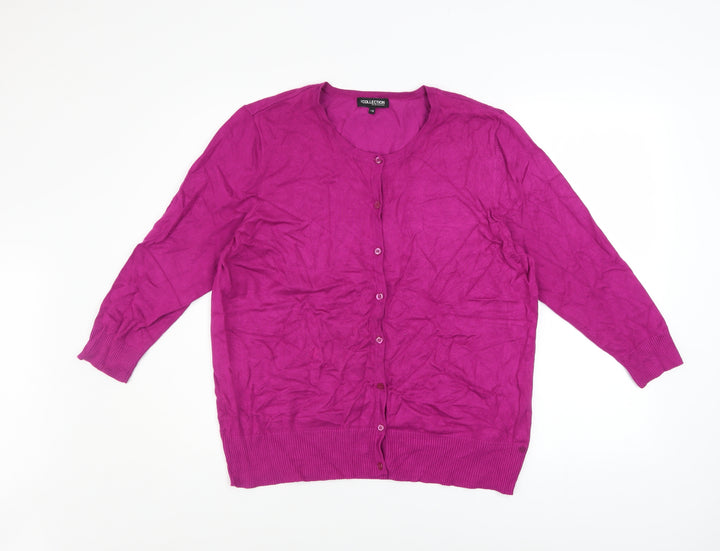Debenhams Women's Purple Long Sleeve Cardigan Size 18