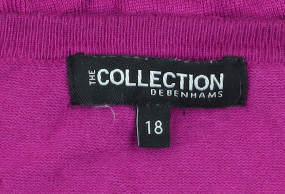 Debenhams Women's Purple Long Sleeve Cardigan Size 18