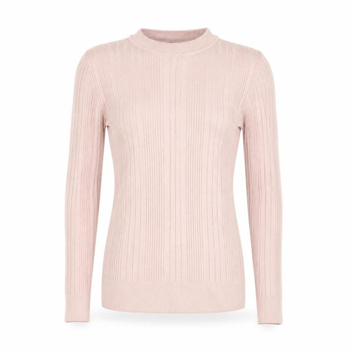 New Look Women’s Pink Ribbed Knit Jumper Size 14 Long Sleeve Pullover