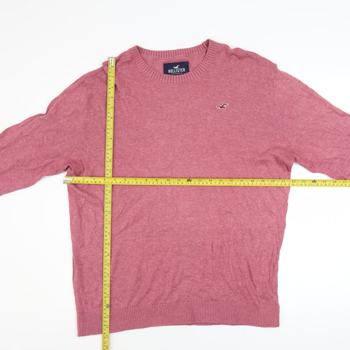 Hollister Men’s Pink Crew Neck Knit Pullover Jumper XL