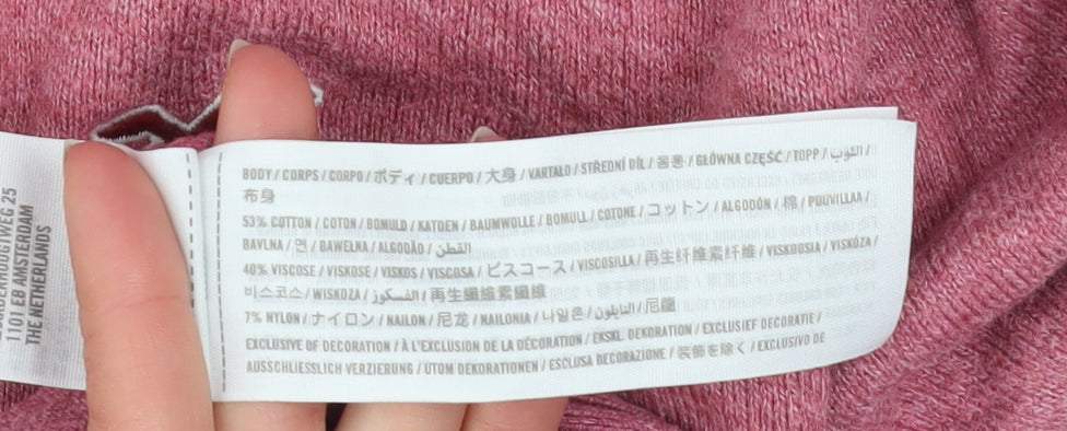 Hollister Men’s Pink Crew Neck Knit Pullover Jumper XL