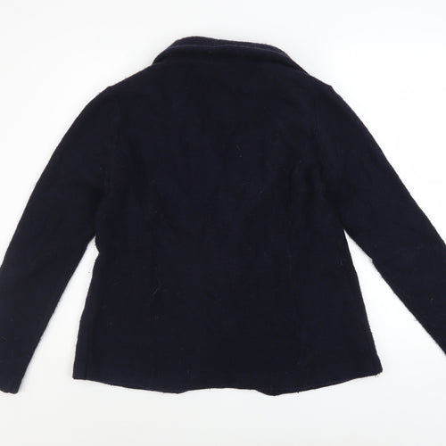 Laura Ashley Women's Black Wool Blazer Jacket Size 14